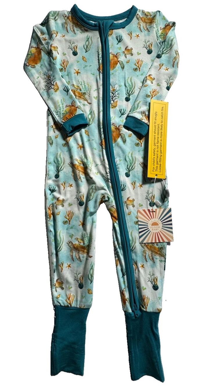 Ploom Baby 12-18M Bamboo Sleeper Sea Turtle Ocean Convertible NWT